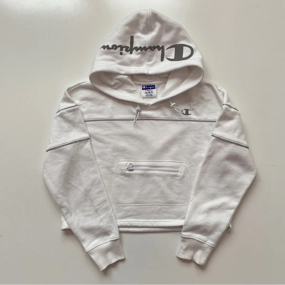 Champion x Urban Outfitters Exclusive White Reflective Hoodie Sweatshirt - Picture 2 of 15
